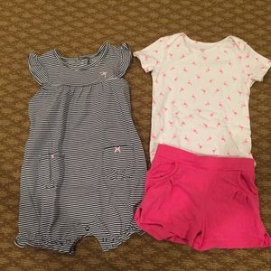 Mix and match summer romper and shorts/onesie